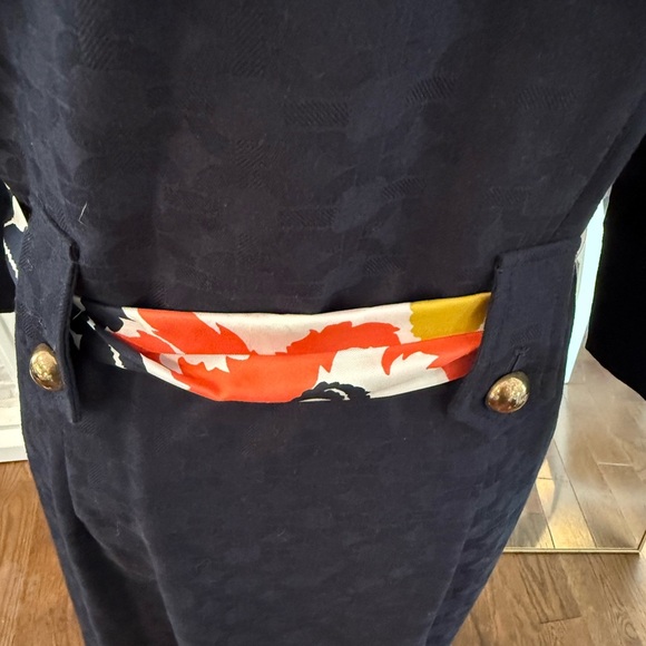 Milly Navy Shirt Dress or Jacket with Vibrant Accents or BNWT $395 - Picture 6 of 12